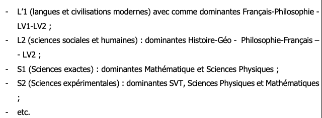 Le secondaire général